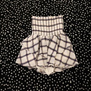 Planet blue checkered skirt